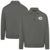 Cincinnati Reds Levelwear Women's Canmore Chenille Logo Quarter-Zip Top Stone