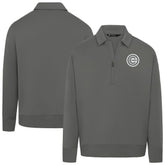 Chicago Cubs Levelwear Women's Canmore Chenille Logo Quarter-Zip Top Stone
