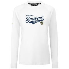 Milwaukee Brewers Levelwear Women's Slender Glide T-Shirt White