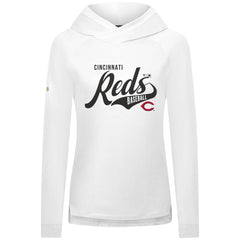 Cincinnati Reds Levelwear Women's Slender Glide Raglan Hoodie White