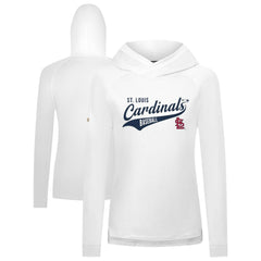 St. Louis Cardinals Levelwear Women's Slender Glide Raglan Hoodie White