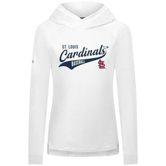 St. Louis Cardinals Levelwear Women's Slender Glide Raglan Hoodie White
