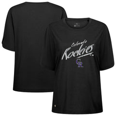 Colorado Rockies Levelwear Women's Bloom Sizzle T-Shirt Black