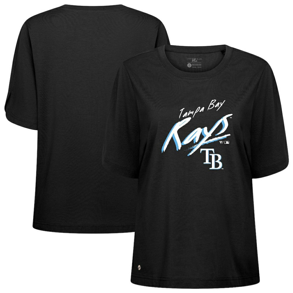 Tampa Bay Rays Levelwear Women's Bloom Sizzle T-Shirt Black