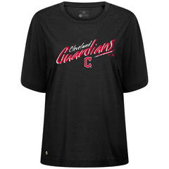 Cleveland Guardians Levelwear Women's Bloom Sizzle T-Shirt Black