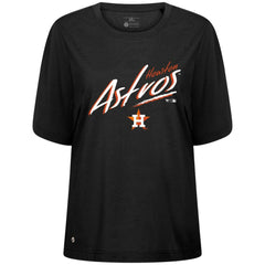 Houston Astros Levelwear Women's Bloom Sizzle T-Shirt Black