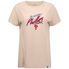 Philadelphia Phillies Levelwear Women's Influx Sizzle T-Shirt Khaki