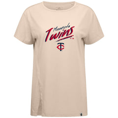 Minnesota Twins Levelwear Women's Influx Sizzle T-Shirt Khaki