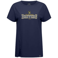 Milwaukee Brewers Levelwear Women's Influx Journey T-Shirt Navy