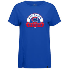 Chicago Cubs Levelwear Women's Influx Banner Arch T-Shirt Royal
