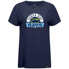Tampa Bay Rays Levelwear Women's Influx Banner Arch T-Shirt Navy