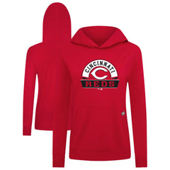 Cincinnati Reds Levelwear Women's Relay Banner Arch Long Sleeve T-Shirt Hoodie Red
