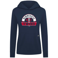 Minnesota Twins Levelwear Women's Relay Banner Arch Long Sleeve T-Shirt Hoodie Navy