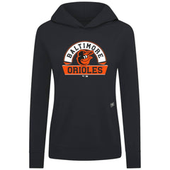 Baltimore Orioles Levelwear Women's Relay Banner Arch Long Sleeve T-Shirt Hoodie Black