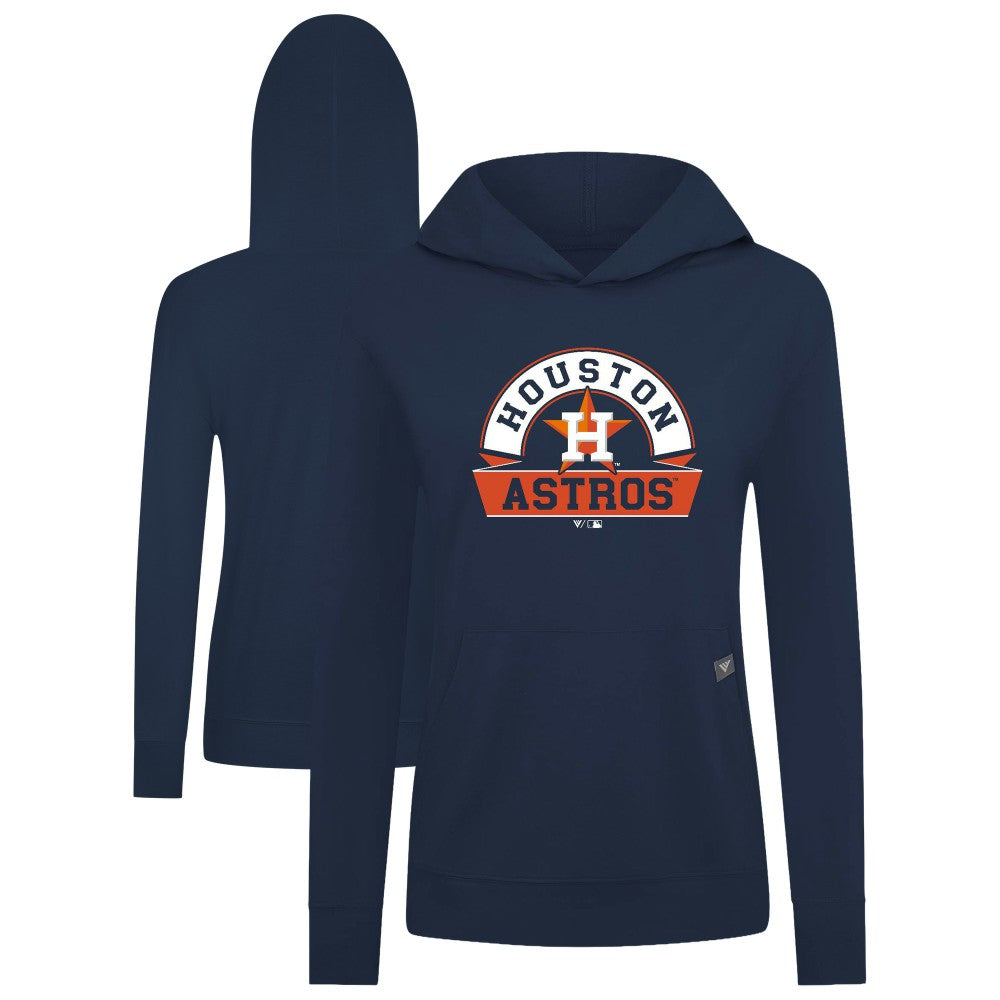 Houston Astros Levelwear Women's Relay Banner Arch Long Sleeve T-Shirt Hoodie Navy
