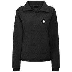 Los Angeles Dodgers Levelwear Women's Camden Insignia 2.0 Quarter-Zip Top Black