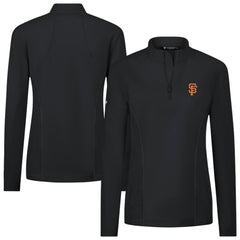 San Francisco Giants Levelwear Women's Upright Insignia 2.0 Quarter-Zip Tri-Blend Top Black