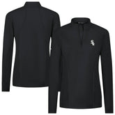 Chicago White Sox Levelwear Women's Upright Insignia 2.0 Quarter-Zip Tri-Blend Top Black