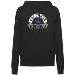 Colorado Rockies Levelwear Women's Adorn Banner Arch Hoodie Black