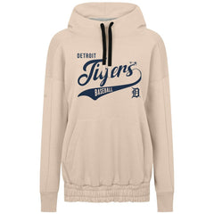 Detroit Tigers Levelwear Women's Oversized Waterfall Glide Hoodie Khaki