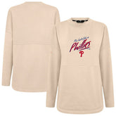 Philadelphia Phillies Levelwear Women's Oversized Beaudry Sizzle Top Khaki