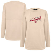 Washington Nationals Levelwear Women's Oversized Beaudry Sizzle Top Khaki