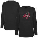 Cincinnati Reds Levelwear Women's Oversized Beaudry Sizzle Top Black