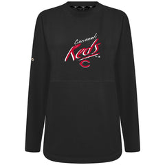 Cincinnati Reds Levelwear Women's Oversized Beaudry Sizzle Top Black