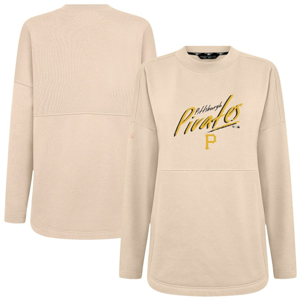 Pittsburgh Pirates Levelwear Women's Oversized Beaudry Sizzle Top Khaki