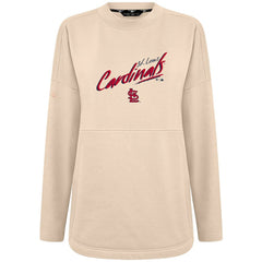 St. Louis Cardinals Levelwear Women's Oversized Beaudry Sizzle Top Khaki