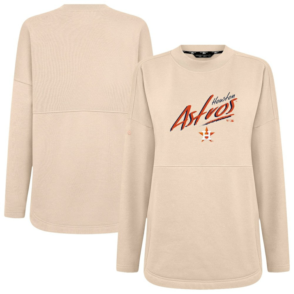 Houston Astros Levelwear Women's Oversized Beaudry Sizzle Top Khaki