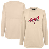 Los Angeles Angels Levelwear Women's Oversized Beaudry Sizzle Top Khaki