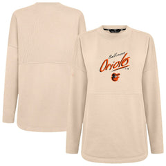 Baltimore Orioles Levelwear Women's Oversized Beaudry Sizzle Top Khaki