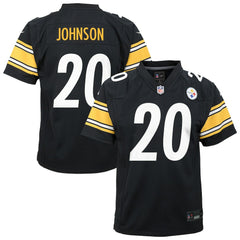 Kaleb Johnson Pittsburgh Steelers Youth Team Game Jersey - Black