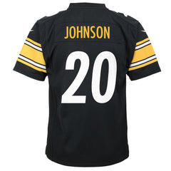 Kaleb Johnson Pittsburgh Steelers Youth Team Game Jersey - Black