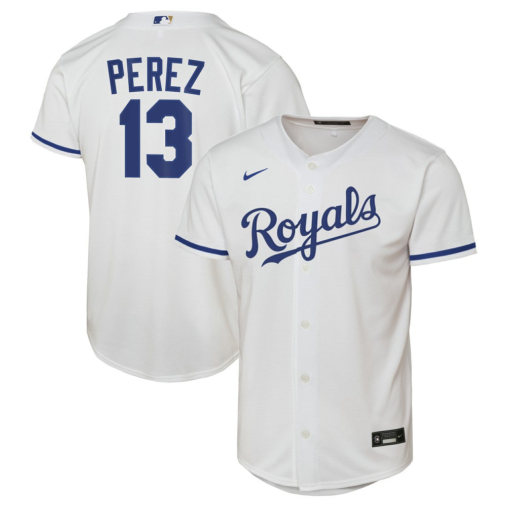 Salvador Perez Kansas City Royals Youth Home Replica Jersey - White