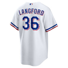 Wyatt Langford Texas Rangers Youth Home Replica Jersey - White