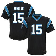 Jimmy Horn Jr. Carolina Panthers Youth Team Game Jersey - Black
