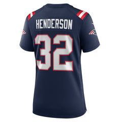 TreVeyon Henderson New England Patriots Women's Game Jersey - Navy