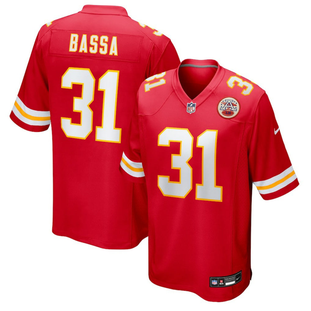 Jeffrey Bassa Kansas City Chiefs Team Game Jersey - Red