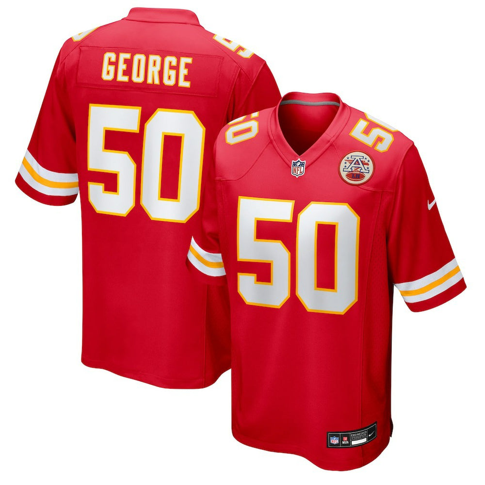 Brandon George Kansas City Chiefs Team Game Jersey - Red