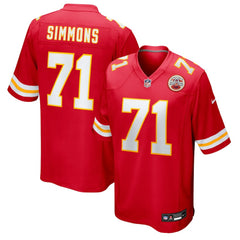 Josh Simmons Kansas City Chiefs Team Game Jersey - Red