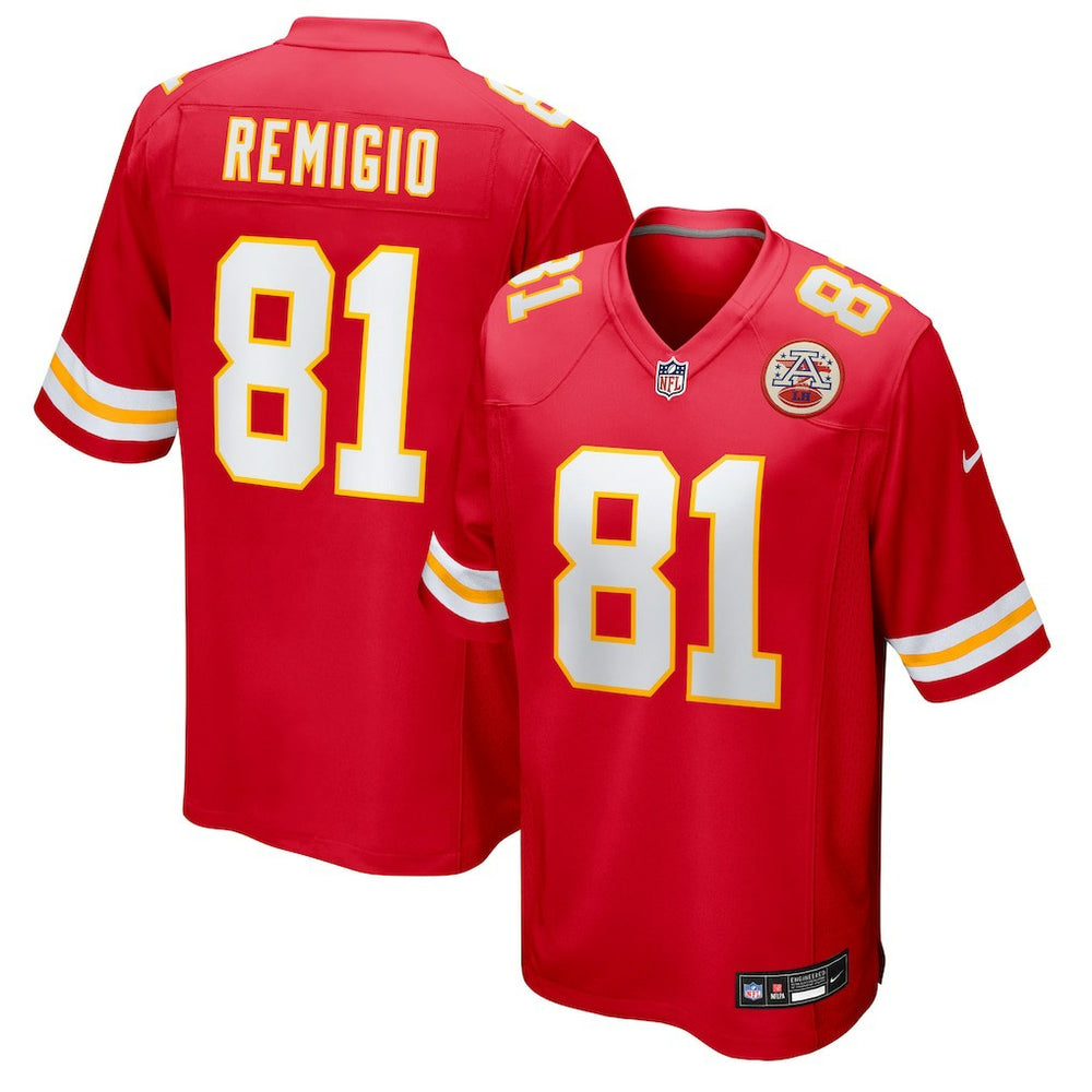 Nikko Remigio Kansas City Chiefs Team Game Jersey - Red