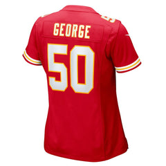 Brandon George Kansas City Chiefs Women's Team Game Jersey - Red