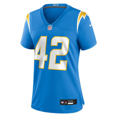 Tucker Fisk Los Angeles Chargers Women's Team Game Jersey - Powder Blue