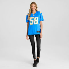 Marlowe Wax Los Angeles Chargers Women's Team Game Jersey - Powder Blue
