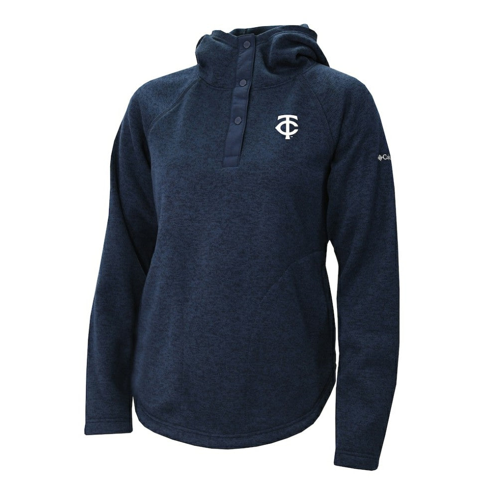 Minnesota Twins Women's Half-Snap Pullover Hoodie Navy | Columbia