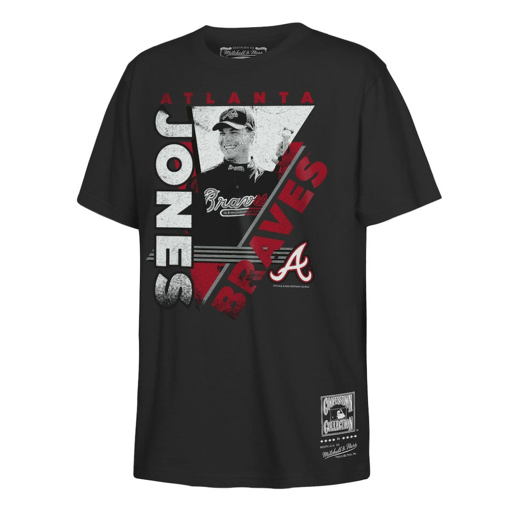 Chipper Jones Atlanta Braves Youth In the Zone Player Graphic T-Shirt Black | Mitchell & Ness