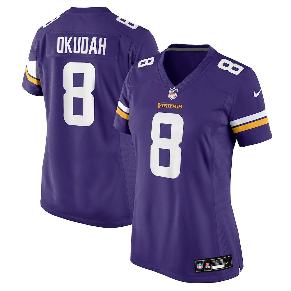 Jeff Okudah Minnesota Vikings Women's Team Game Jersey - Purple