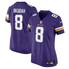 Jeff Okudah Minnesota Vikings Women's Team Game Jersey - Purple